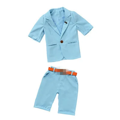 Модные торжественные костюмы для мальчиков 2018 г. новый летний комплект из 2