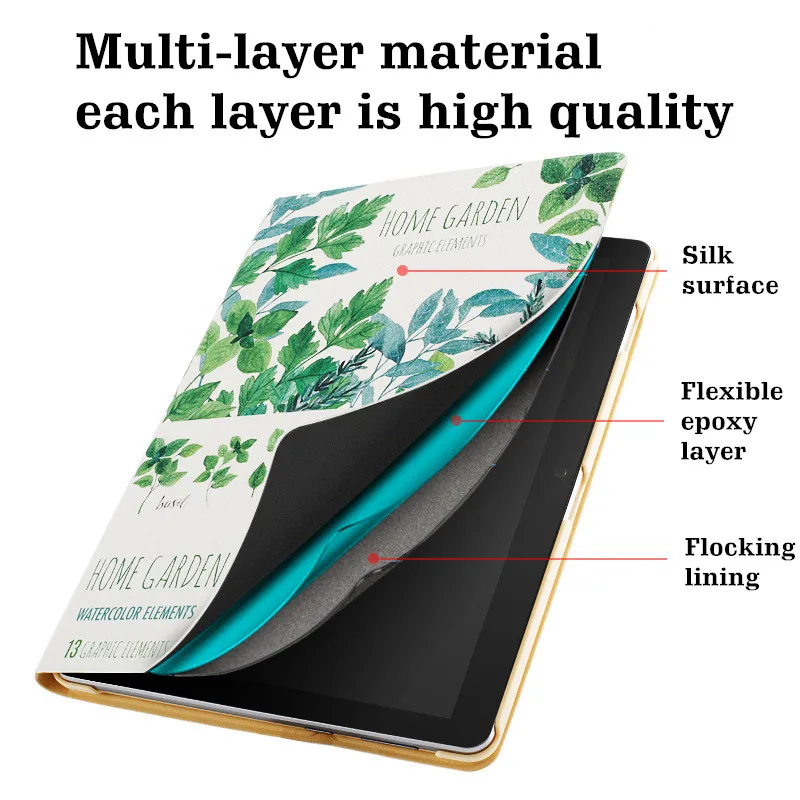 Горячий чехол для Huawei MediaPad T3 10/Honor Play Pad 2 9 6 дюймов искусственная кожа окрашенная