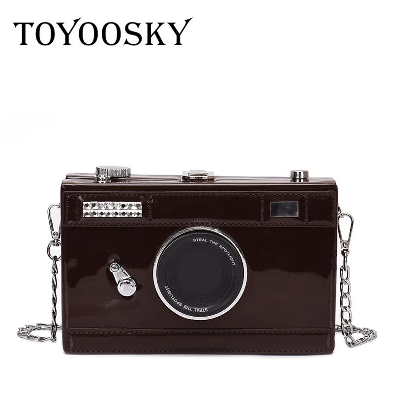 Сумка мессенджер TOYOOSKY Женская на цепочке чемоданчик кросс боди из экокожи