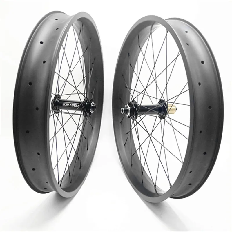 Бесплатная доставка колеса для велосипеда из карбона 80 мм 26er fat bike wheel Set thru axle 150