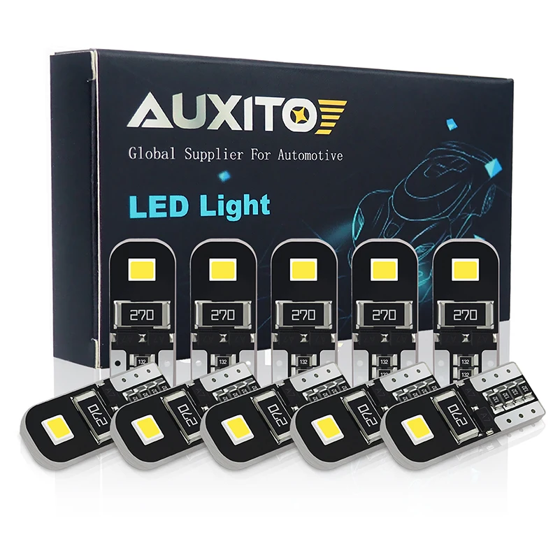 AUXITO 10 шт. Canbus T10 автомобильный парковочный светильник W5W 194 168 для Audi A6 A4 Q5 A3 B6 B8 Q6 Honda