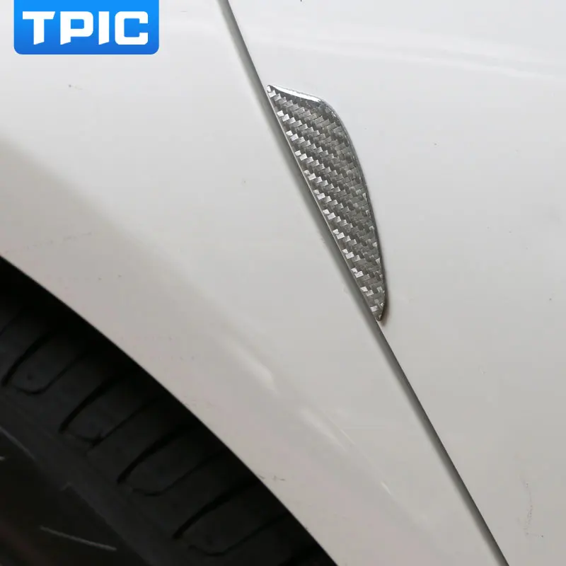 TPIC 4 шт. углеродного волокна боковой двери Стикеры s протектор для автомобиля анти
