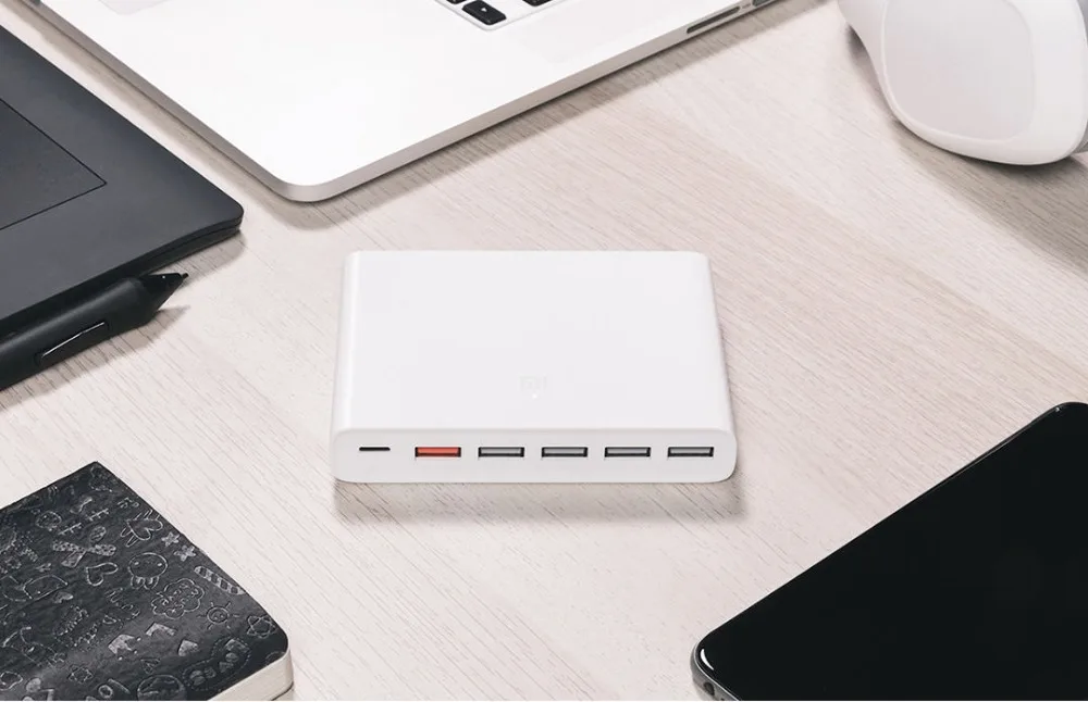 Оригинальное быстрое зарядное устройство Xiaomi USB-C, 60 Вт, выход type-C, 6 usb портов, QC 3,0, зарядка 18 Вт, x2+ 24 Вт(5 В = a макс.), для смартфона, планшета