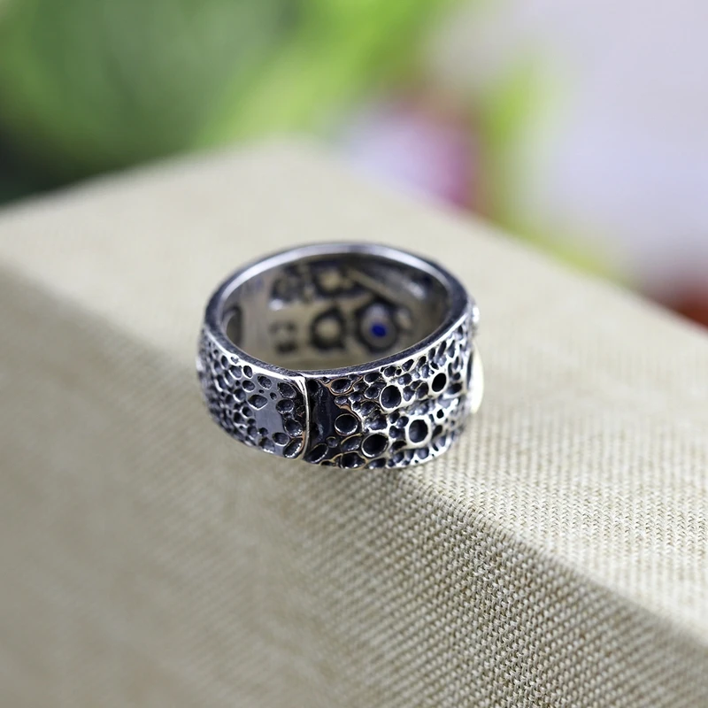 925 sterling silver cross blue zircon ring fashion personality gold rings for women men jewelry | Украшения и аксессуары
