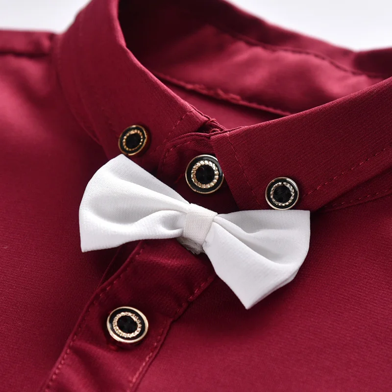 Детские рубашки для мальчиков рубашка с длинными рукавами и отложным воротником