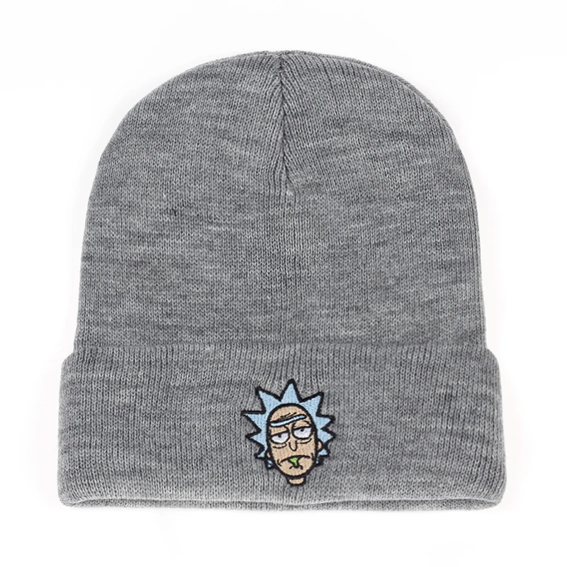 Rick Beanies Рик и шапка Морти эластичный бренд вышивка теплые зимние унисекс вязанные шапочки Skullies US анимация горнолыжные шапки