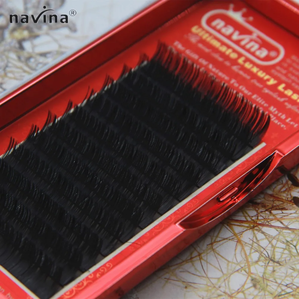 

NAVINA Individual False Eyelashes Mink Eyelash Extension Cilios Posticos Fake Lashes Natural Brown Color Eye Lash maquiagem