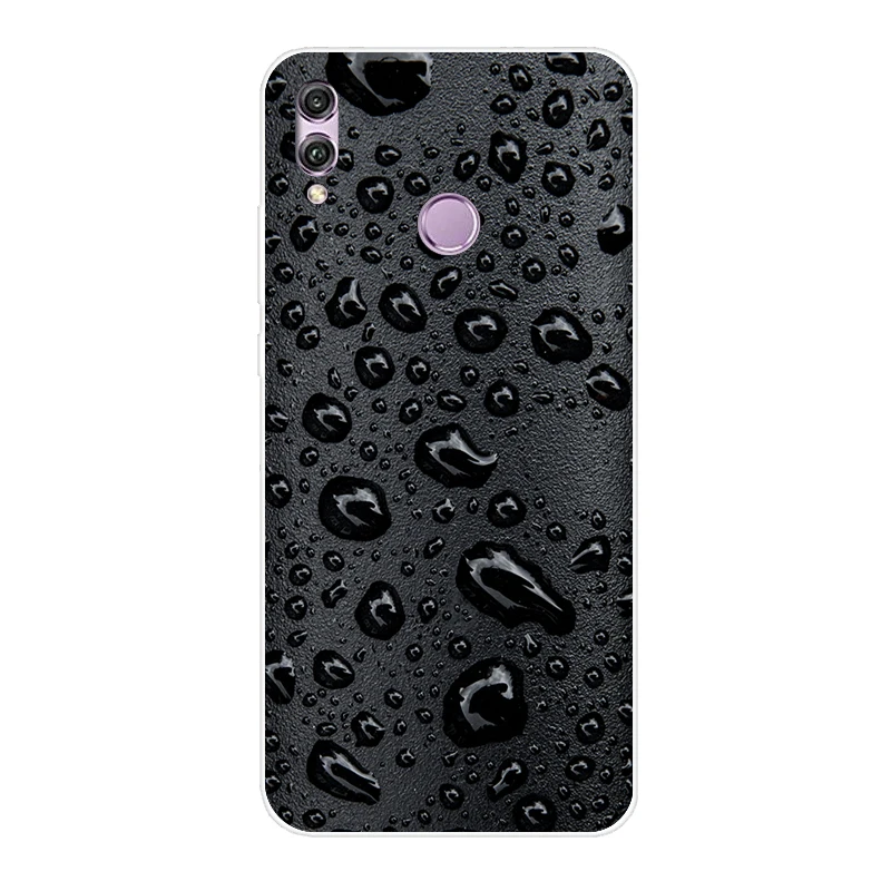 Силиконовый чехол для huawei honor 8c 8x, милый бампер с принтом, чехол для huawei honor 8 C X, Fundas Coque, задняя крышка для телефона - Цвет: Фиолетовый