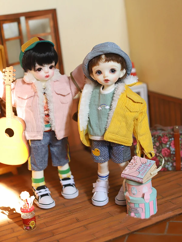 Кукольное платье BJD для куртки 1/4 1/6 yosd.mdd теплая пушистая куртка с хлопковой