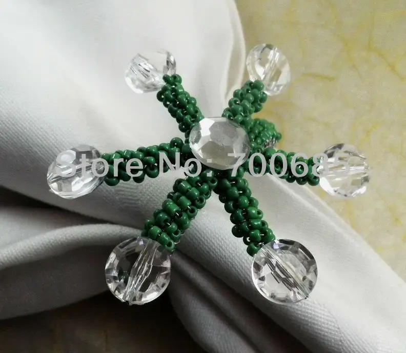 

beaded wedding napkin ring, napkin holder, decoration napkin ring