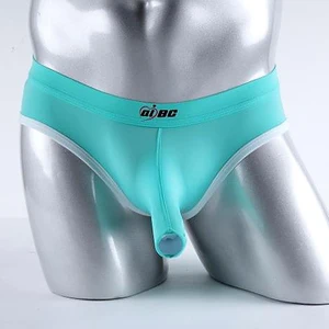 Шелковые мужские трусы-боксеры с отверстием для пениса, нижнее белье, мужские сексуальные трусики-слоны, мужские трусы, гей-боксеры, раздельные трусы