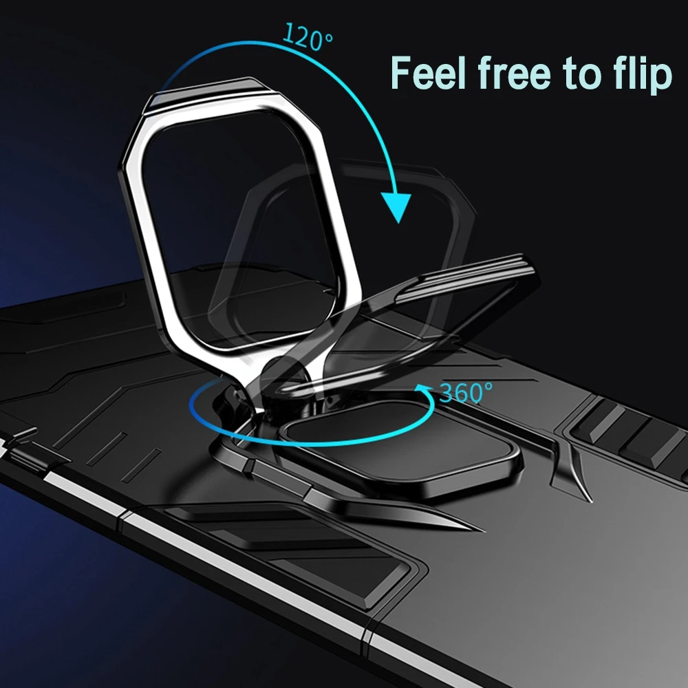 liser Shockproof Armor Phone Case For Huawei Mate 20 9 10 P20 lite Nova 2 3 3i Finger Ring Holder Cover Honor Note 8X |
