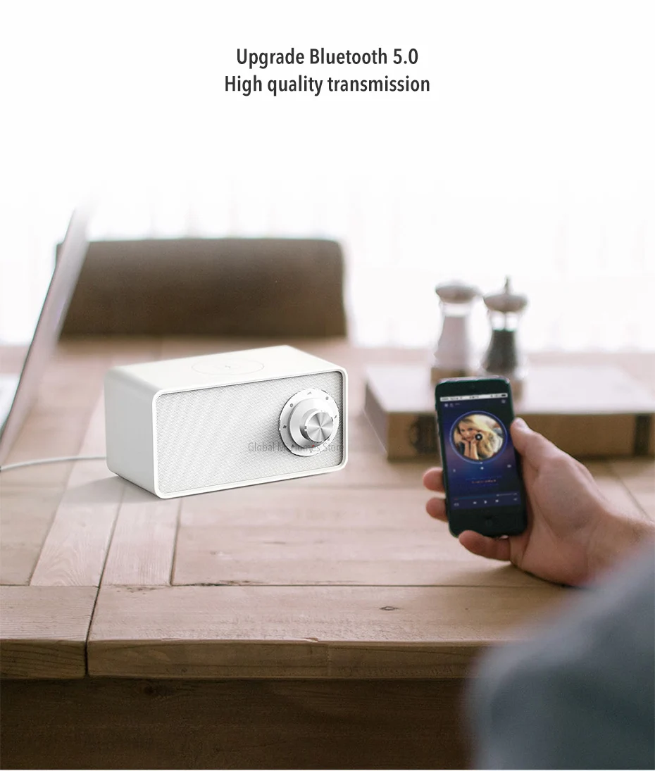 Xiaomi Mijia Qualitell Беспроводное зарядное устройство белый шум динамик Bluetooth 5,0 Быстрая зарядка помощь сна