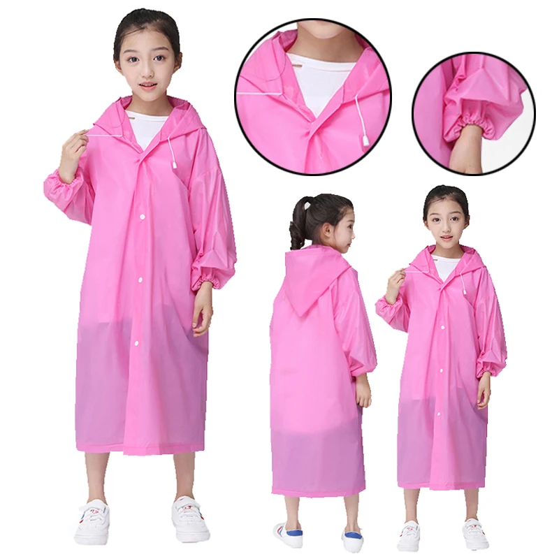 Детское пальто от дождя переносные многоразовые плащи Детские пончо шляпа зонта