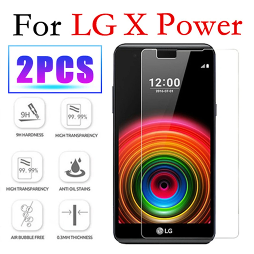 Закаленное стекло 2 Pcak для Lg X Power защитное Защита экрана LG Xpower 3 Xpower2 закаленное