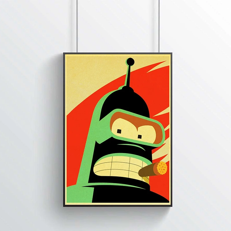 Ретро-плакат Futurama вы не платите, чтобы мыслить научно-Фантастическое ТВ-шоу классический декоративный винтажный плакат на стену художественная живопись декор комнаты