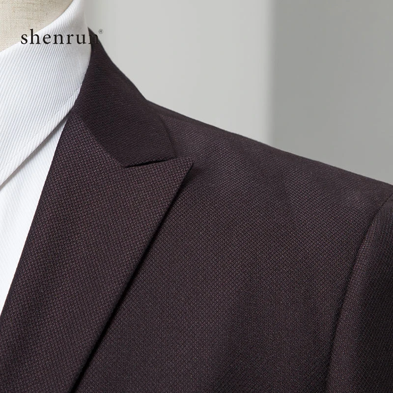 ShenRun (пиджак + брюки) Новинка 2019 мужские деловые облегающие костюмы свадебное