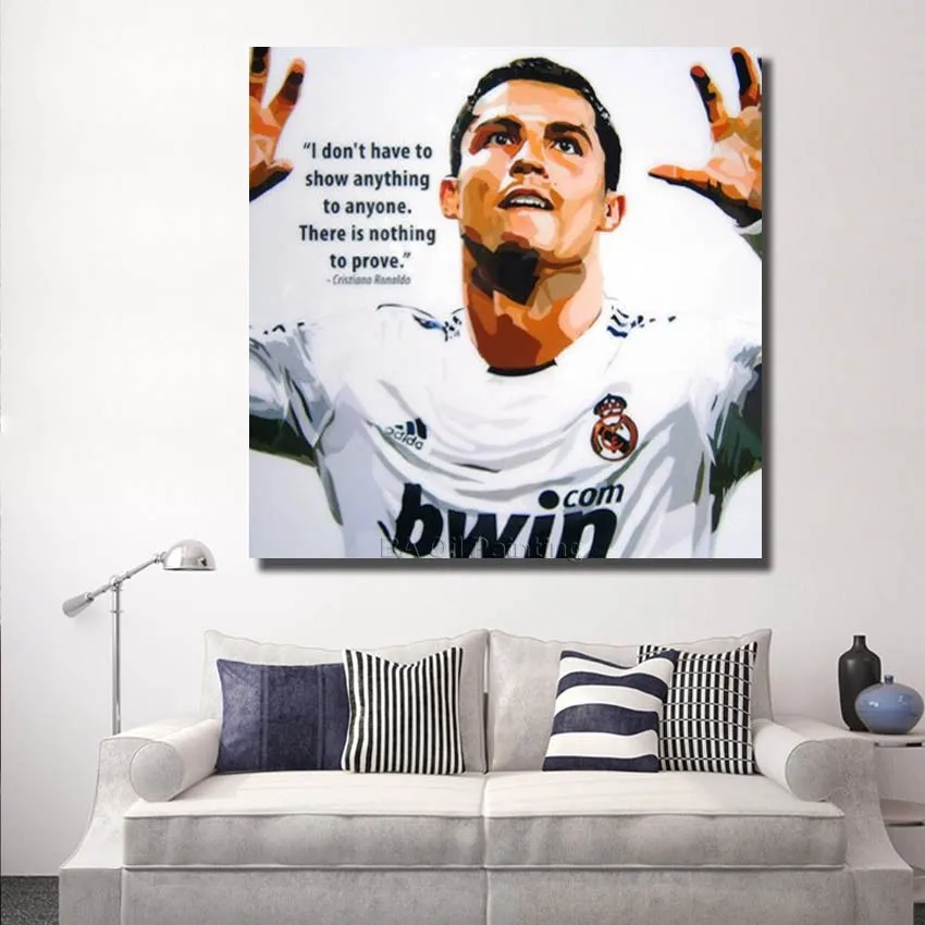 Oil Painting On Canvas Cristiano Ronaldo Football Super Star Poster Wall Art Gift Pictures For Living Room Home Decor RW397 | Дом и сад