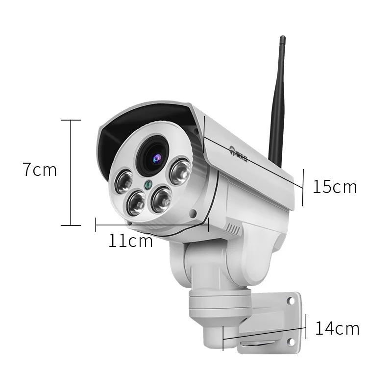 2MP CCTV камера Двусторонняя аудио ночное видение 5x зум оптический 1080p наблюдения
