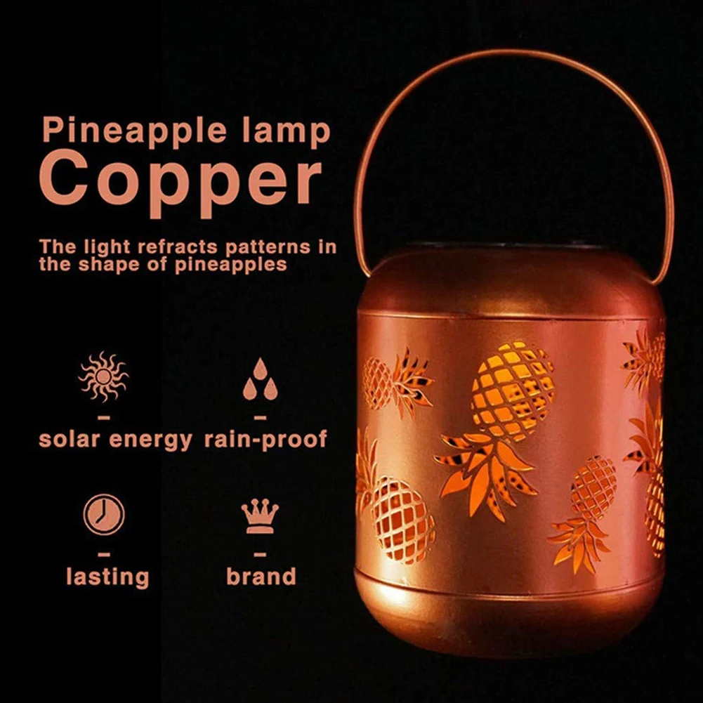 Висячие ананасы Фея патио водонепроницаемые гирлянды на солнечной батарее