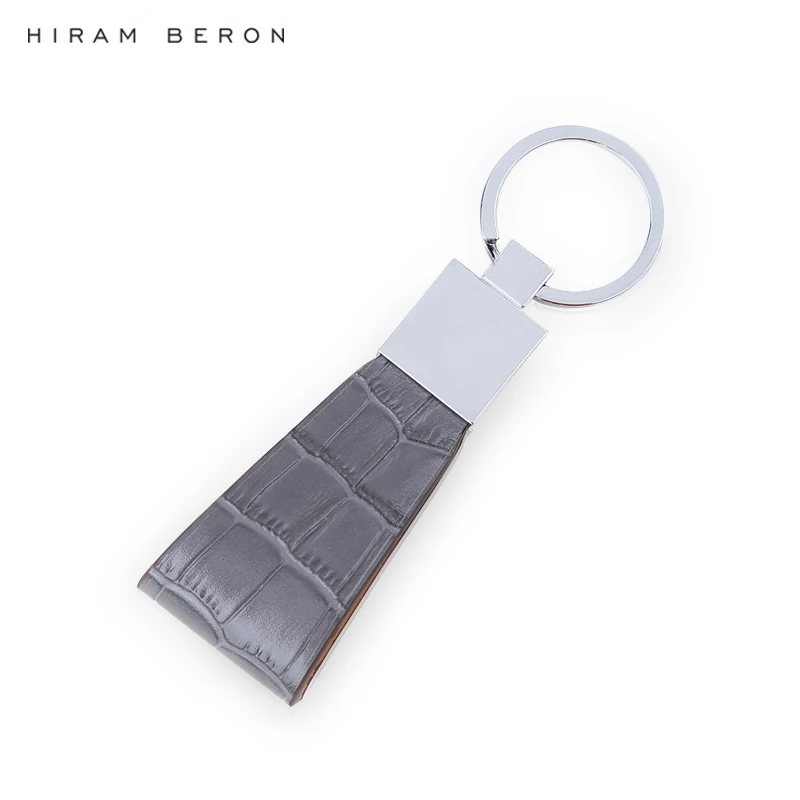 Мужской брелок Hiram Beron из натуральной кожи металлическое кольцо с именем под