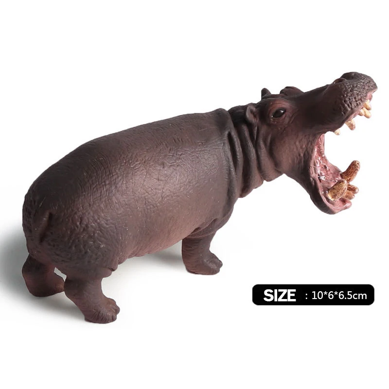 Экшн фигурка из ПВХ животное дикой природы Бегемот и носорог коллекционная кукла