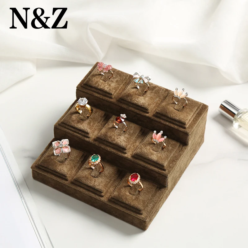N & Z Новое поступление коричневая ткань для ювелирных изделий стенд кольцо