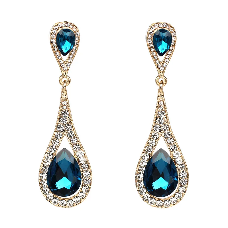 AOTEMAN 2019 новые винтажные крупные Серьги с драгоценными камнями|earrings bohemian|dangle drop