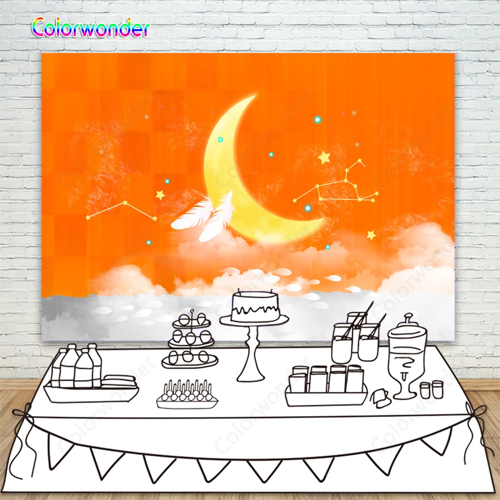 Colorwonder фон для фотосъемки с рисунками новорожденных желтый изображением Золотой