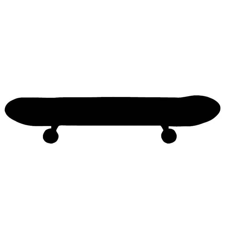 

24.2cm*5.2cm Creative Skate Sports Funny Car Stickers Vinyl Black Silver S2-0288