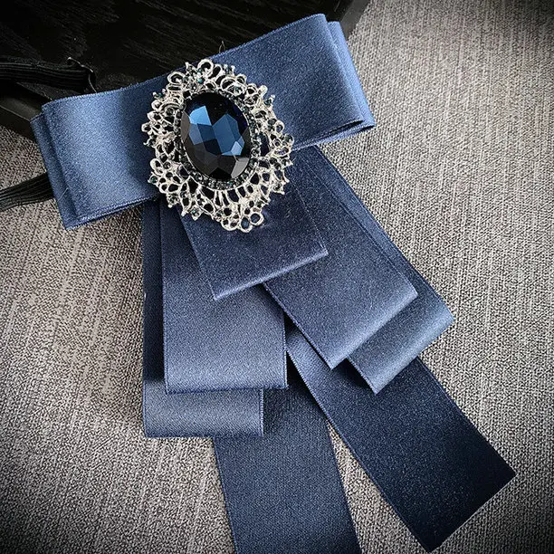 Handmade Bow Tie Мужская Женская рубашка с воротником и галстуком-бабочкой, сплав, горный хрусталь, кристалл, галстук для свадебной вечеринки, галстук, бизнес эластичная лента, галстук-бабочка - Цвет: Handmade Bow Tie