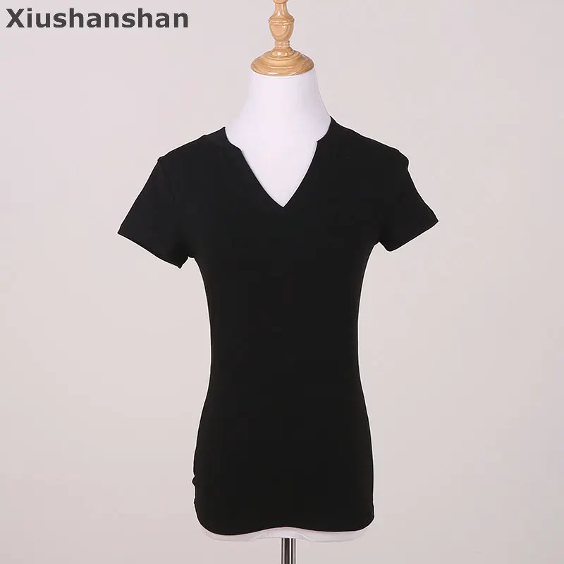Xiushanshan оптовая продажа Одна деталь с v образным вырезом футболки для Для женщин