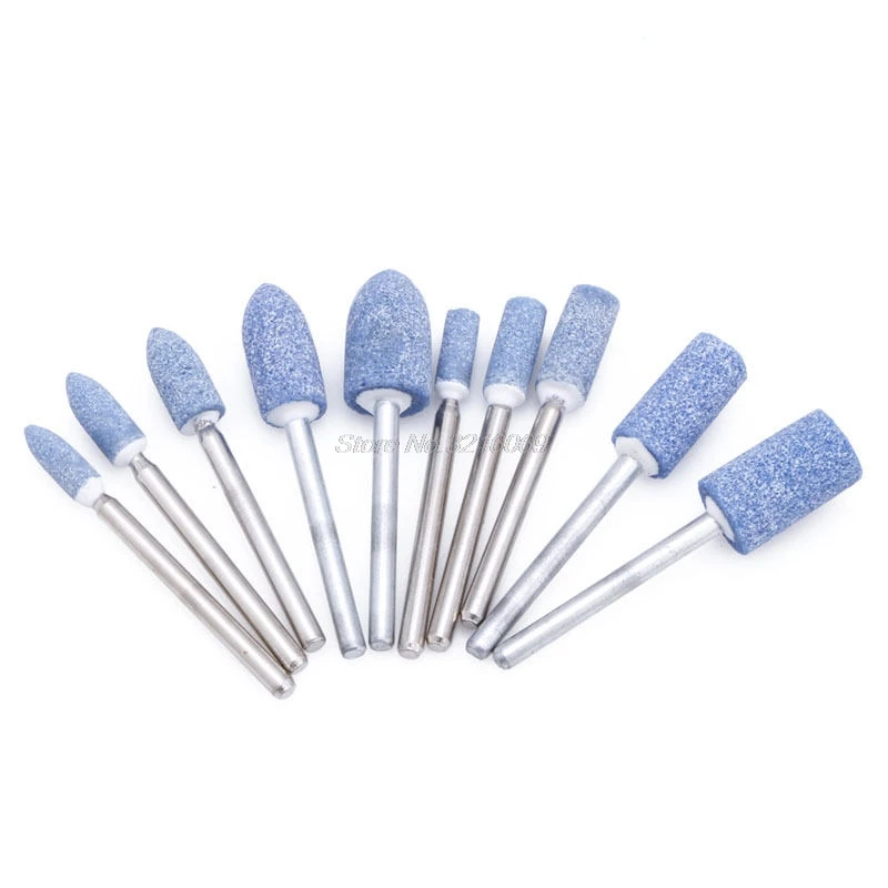 

2018 10Pcs 1/8 " Blue Abrasive Polishing Mounted Stone Rotary Tool Grinding Wheel Whosale&Dropship