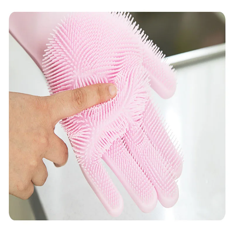 Многофункциональный силиконовый скребок резиновые чистящие перчатки