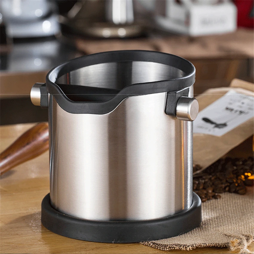 Противоскользящий ящик для эспрессо из нержавеющей стали мусорный помола кофе