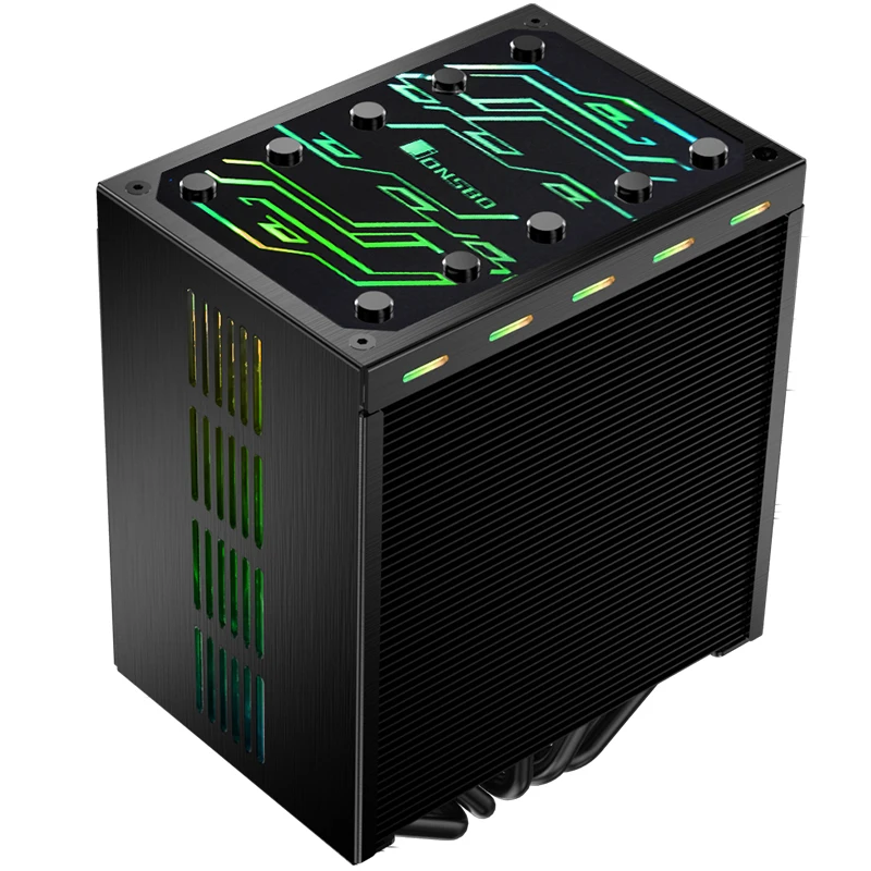 Jonsbo CR-401 кулер для процессора, 5 тепловых трубок, боковой вентилятор из чистой меди, радиатор для процессора, 12 см, светильник, эффект