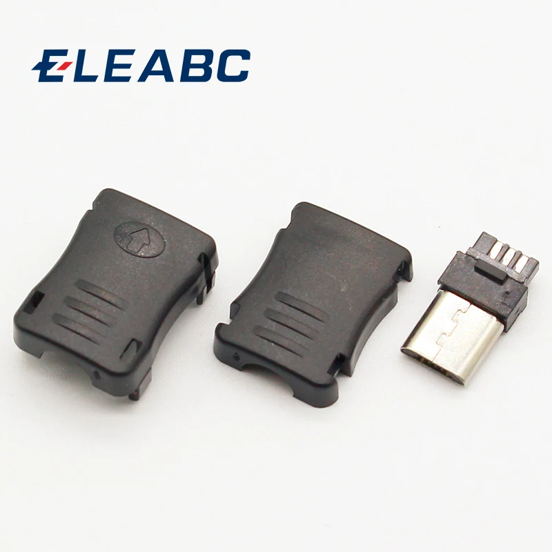10 шт. разъем Micro USB 5 Pin T Port штекер и пластиковая крышка для DIY Прямая поставка Лидер