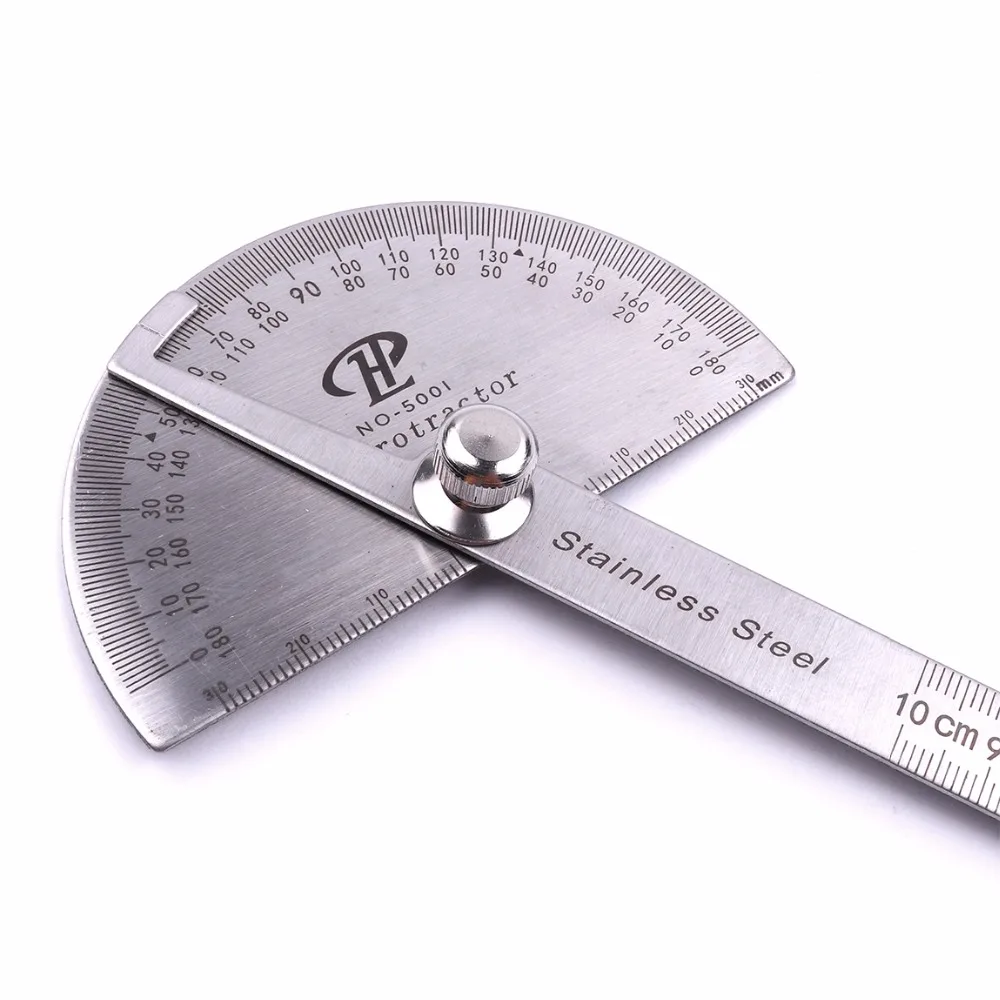 1 шт. 10 см нержавеющая сталь 180 транспортир круглая головка угломер линейка