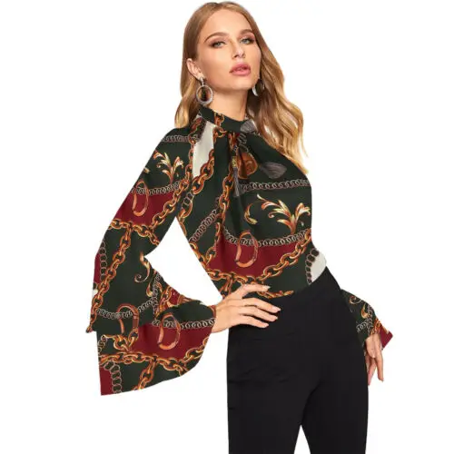 Летняя модная новинка Женская мода формальная с длинным рукавом офисная Дамская