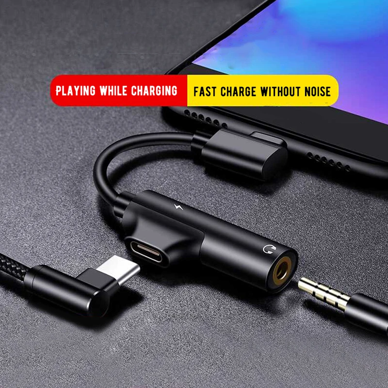 Переходник USB Type C на 3 5 мм аудиокабель для наушников Кабель адаптер Huawei mate P20 P30 pro