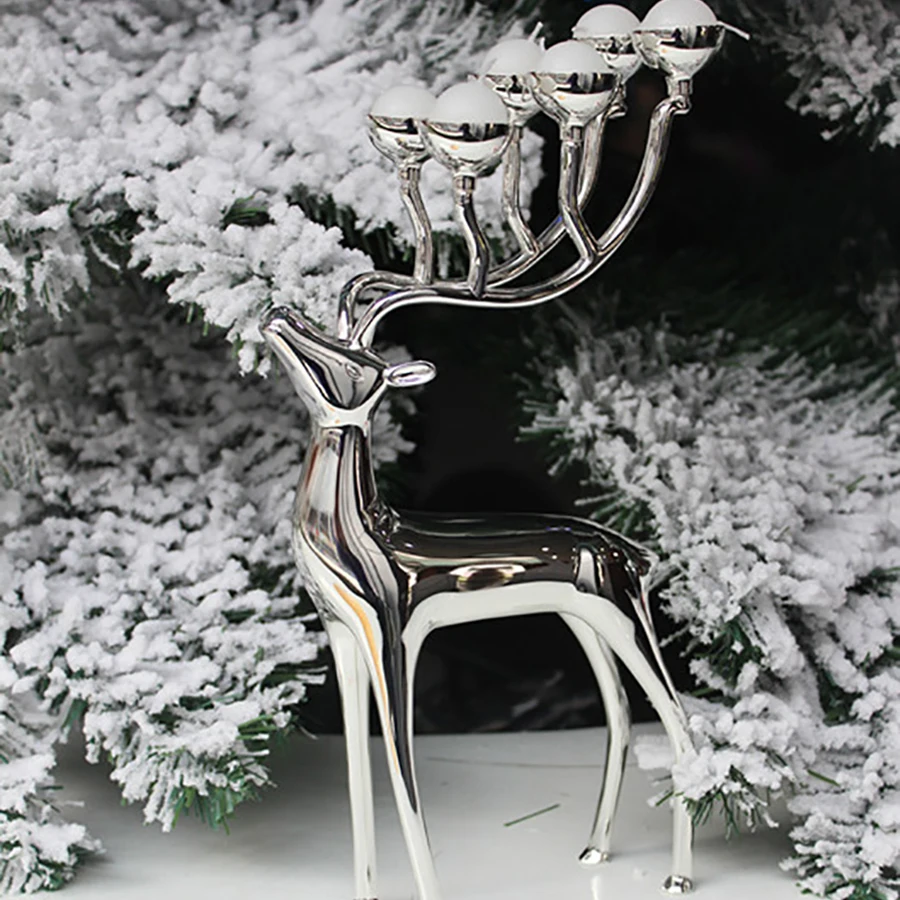 Серебряный современный свадебный подсвечник металлическая Золотая