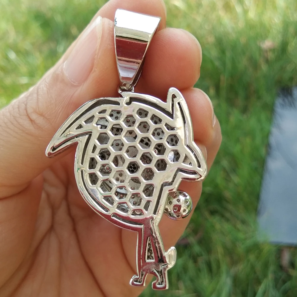 Bling милый мультфильм кулон фигурка хип хоп ожерелье Дети Ювелирные изделия подарок CN093