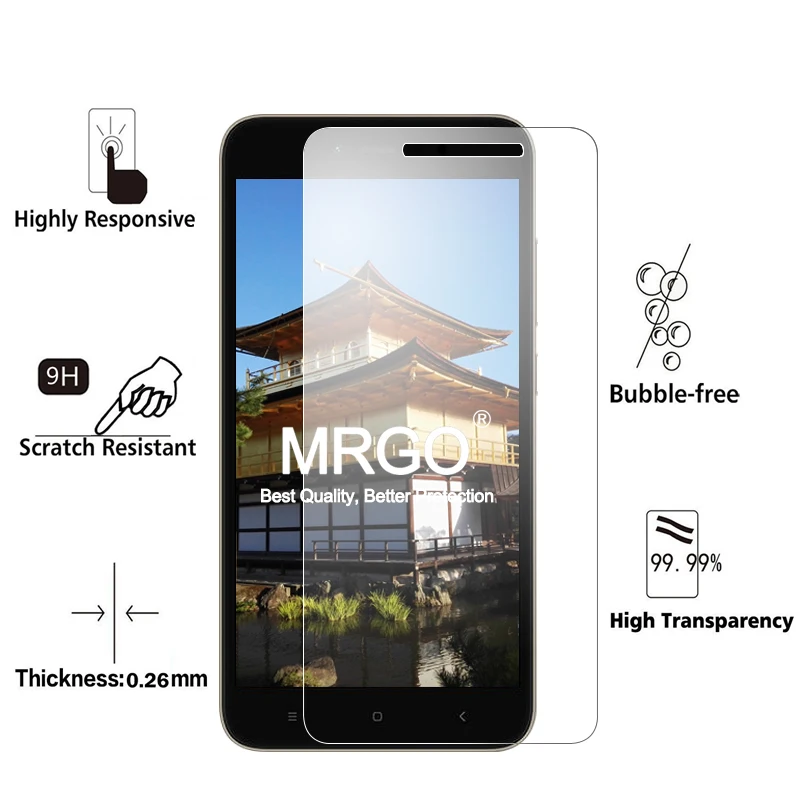 MRGO Tempered Glass For Xiaomi Redmi Note 5A Screen Protector Protective Film On Phone for Prime | Мобильные телефоны и