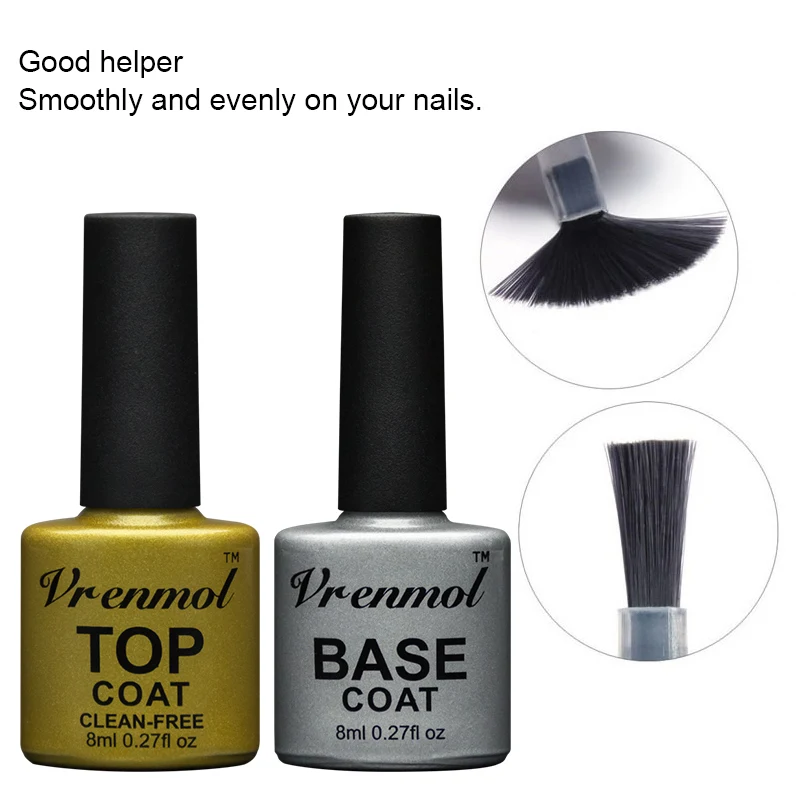Верхнее покрытие Vrenmol Базовое основа для УФ-гель-лака долговечный Гель-лак ногтей