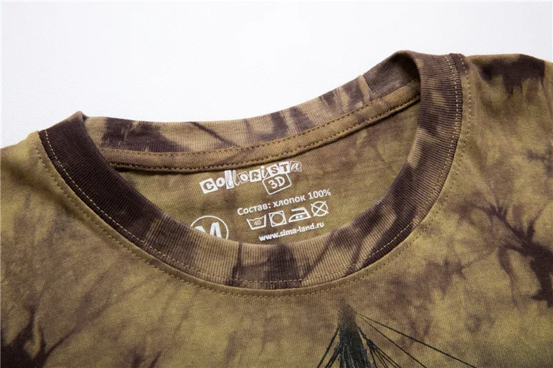 Summer style print T shirts men cotton short quick dry Tie-dye men's T-shirts anime tshirts Octopus pattern 2017 Spring New | Мужская