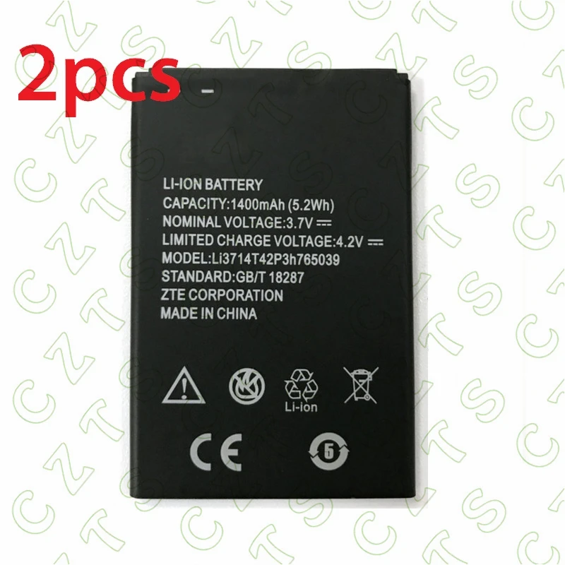 2 шт./лот новый аккумулятор 1400 мАч LI3714T42P3H765039 для ZTE Blade A3 T220 AF3 T221 A5 AF5 мобильный
