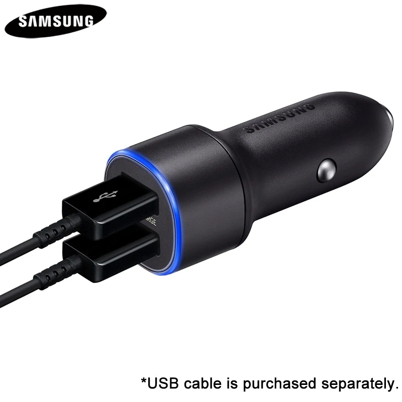 Оригинальное автомобильное зарядное устройство с двумя портами USB Smart Snel Opladen для