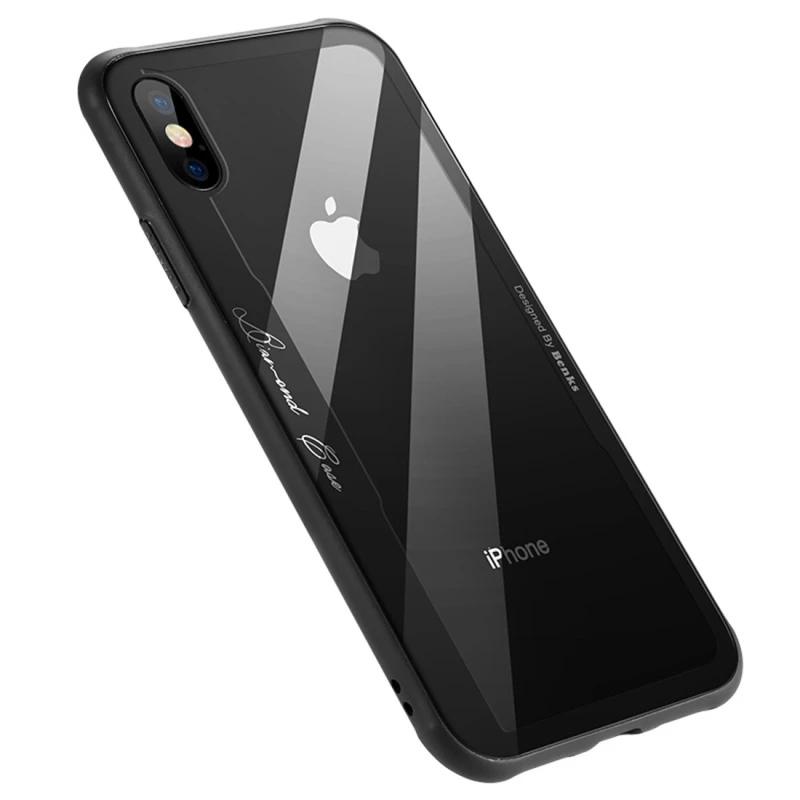 Benks Crystal Color Series for iPhone XS Luxury Soft Edge TPU + Tempered Glass Protective Back Case iphone x | Мобильные телефоны и