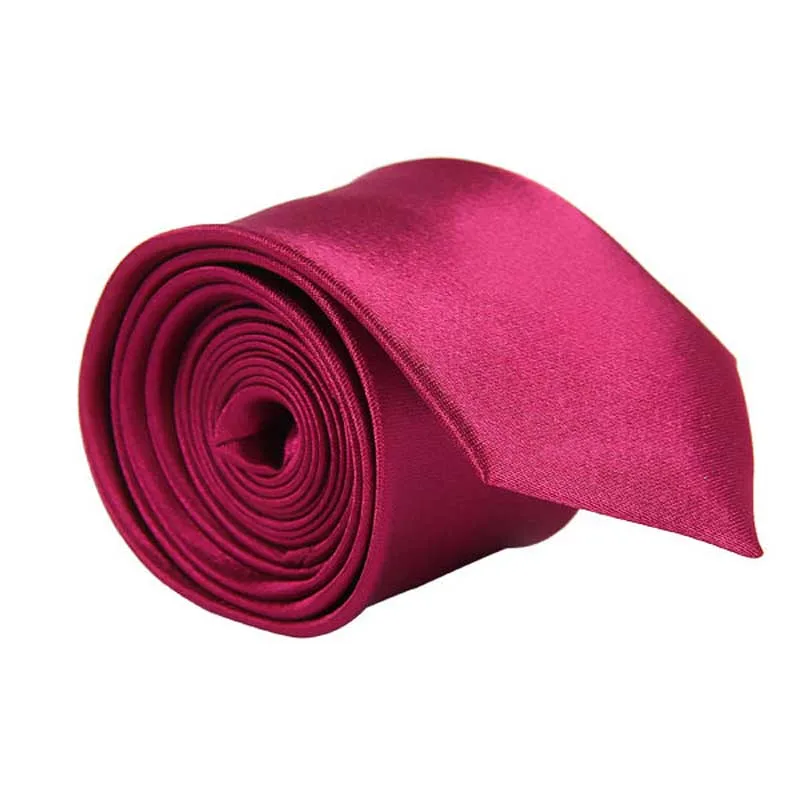 Plum Purple Мужские галстуки однотонные галстуки тонкие дизайнерские модные 8 см Съемный воротник свадебные рубашки аксессуары Распродажа - Color: Plum Purple