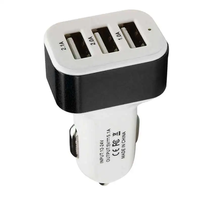 Новый универсальный тройной USB Автомобильное зарядное устройство адаптер гнездо